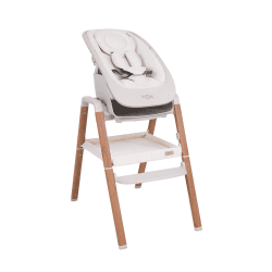Image showing the Nova Convertible High Chair Bundle, Birth to 12 Years, Scandinavian Walnut/Ecru product.