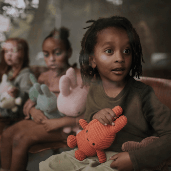 Image showing the Miffy Sitting Corduroy Soft Toy, 23cm, Dusty Rose product.