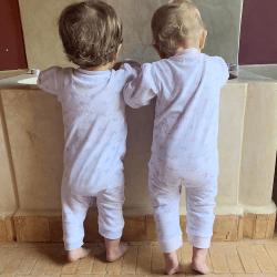 Image showing the Mouse Magnetic Fastening Romper Onesie, 3 Months, Pink product.