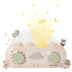 Image showing the CloudBox English-French Sound Machine with Night Light, Cream product.