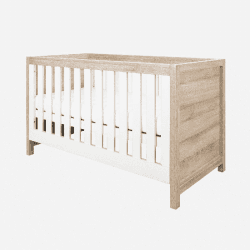 Image showing the Modena 3 in 1 Cot Bed, White/Oak product.