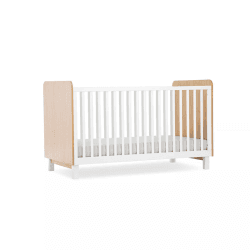 Image showing the Rafi Cot Bed excl. Mattress, Oak/White product.