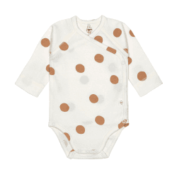 Image showing the Long Sleeve Bodysuit with Print GOTS, 3 - 6 Months, Big Dots Milky product.