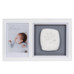 Image showing the Bambino First Year Photo Frame with Clay Imprint, White product.