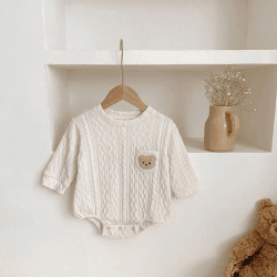 Image showing the Autumn Bear Bodysuit, 0 - 6 Months, White product.