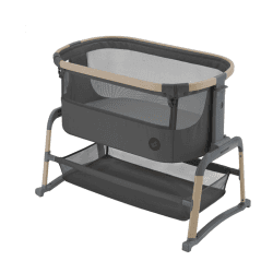 Image showing the Iora Air Bedside Crib, Beyond Graphite product.