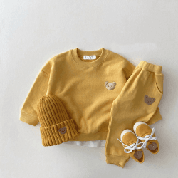 Image showing the The Bear Colour Tracksuit, 0 - 6 Months, Yellow product.