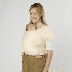 Image showing the Aura Soft Knit Baby Sling Wrap, Cream product.