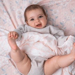 Image showing the Essentials Pack of 2 Silky Soft Bamboo Muslin Swaddles, 112 x 112cm, Stencil product.
