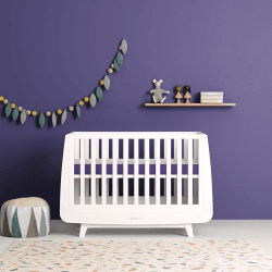 Image showing the SnuzSurface Pro Adaptable SnuzKot Cot Bed Mattress, White product.