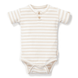 Image showing the Baby Bunny Stripes Short Sleeve Bodysuit, 4 - 6 Months, Sand product.