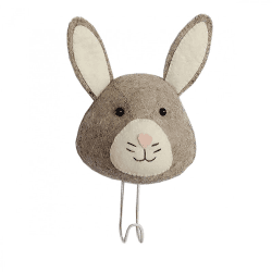 Image showing the Baby Bunny Coat & Wall Hook, Grey product.