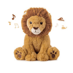 Image showing the Louis Lion Soothing White Noise Machine with Cry Sensor, Orange product.