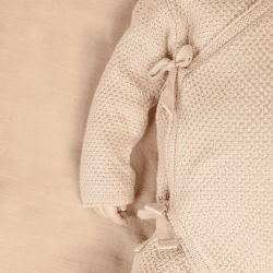Image showing the Baby Bunny Knitted Baby Romper, 1 - 2 Months, Sand product.