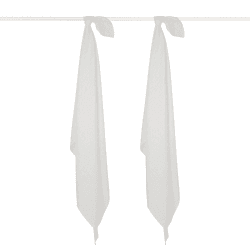 Image showing the Pack of 2 Muslin Swaddles, 115 x 115cm, White product.