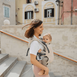 Image showing the Boba X Linen Baby Carrier, Beige Pampas product.