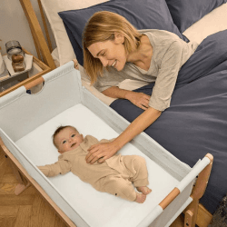 Image showing the SnuzPod Studio Bedside Crib, Stockholm Natural product.