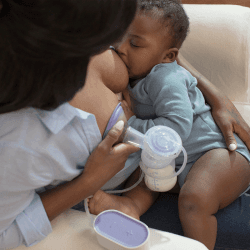 Image showing the Compact Single Electric Breast Pump, Purple product.