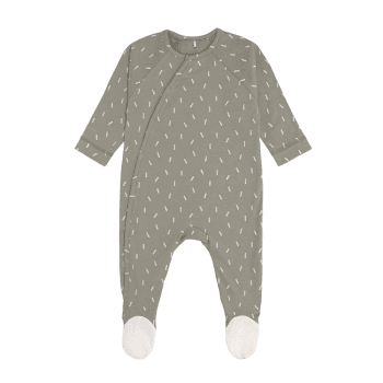 Image showing the Sleepsuit Pyjama GOTS, 0 - 3 Months, Speckles Olive product.