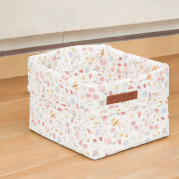 Image showing the Flowers & Butterflies Small Storage Basket, Pink product.