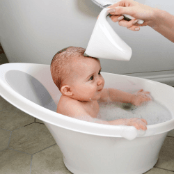 Image showing the Washy Bath Jug, White/Grey product.