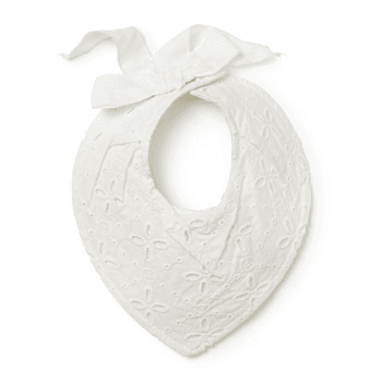 Image showing the Embroidered Bandana Bib, Anglaise product.