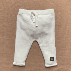 Image showing the Fable Knitted Joggers, 3 - 6 Months, Natural White product.
