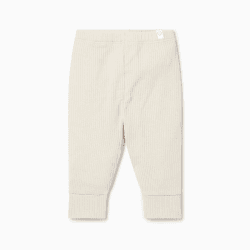 Image showing the Ribbed Leggings, 0 - 3 Months, Ecru product.
