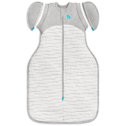 Image showing the Stage 2, Warm Swaddle Sleeping Bag with Removable Sleeves, 2.5 Tog, 3 - 6 Months, White (Dreamer) product.