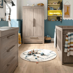 Image showing the Franklin 3 Piece Nursery Furniture Set (excl. Mattress), Grey Wash product.