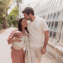 Image showing the Ring Sling Baby Wrap, Pampas Beige product.