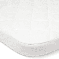 Image showing the Lua Bedside Crib Mattress Protector, White product.