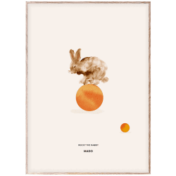 Image showing the All The Way To Paris Rocky the Rabbit Print, 50 x 70cm product.