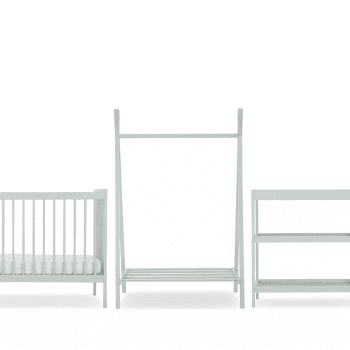 Image showing the Nola 3 Piece Nursery Furniture Set excl. Mattress, Sage Green product.
