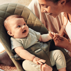 Image showing the Bliss Bouncer, Woven, Classic Quilt, Dark Green product.