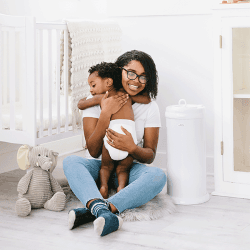 Image showing the Odour-Reducing Nappy Bin, White product.