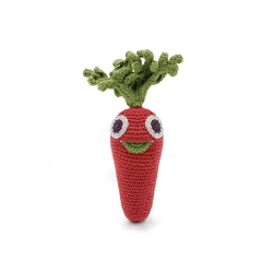 Image showing the Charlotte Carrot Crochet Rattle, Green product.