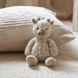 Image showing the Gigi Giraffe Soft Toy, White/Natural product.