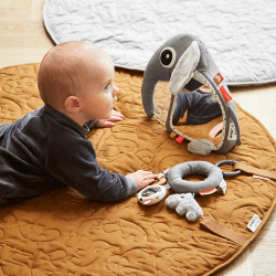 Image showing the Elphee Tummy Time Floor Mirror, Grey product.