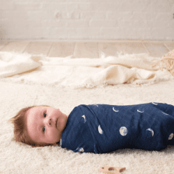Image showing the Boutique Pack of 3 Large Silky Soft Bamboo Swaddles, 120 x 120cm, Stargaze product.
