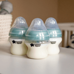 Image showing the Advanced Pack of 3 Anti-Colic Baby Bottles, 150ml, Blue product.
