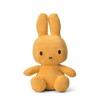 Image showing the Miffy Corduroy Soft Toy, 33cm, Yellow product.