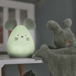 Image showing the Nattou Mouse Night Light, Green product.