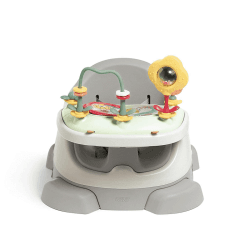 Image showing the Bug 3 in 1 Convertible Multi-Purpose Floor Seat with Removable Activity Tray, Pebble Grey product.