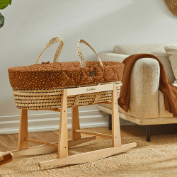 Image showing the Moses Basket & Mattress, Terracotta Rice product.