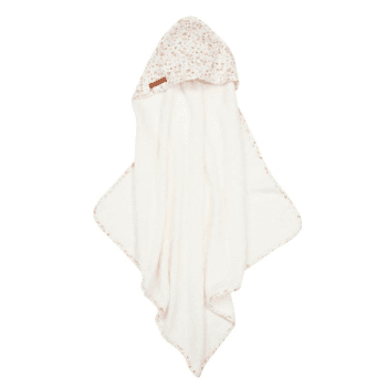 Image showing the Flowers & Butterflies Hooded Baby Towel, Pink product.