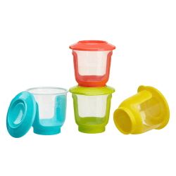 Image showing the NOURISH Pack of 4 Food Storage Pots, Multi product.