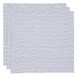 Image showing the Jollein x Miffy Pack of 3 Muslin Cloths, 70 x 70cm, Navy product.