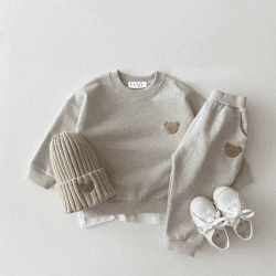 Image showing the The Bear Colour Tracksuit, 0 - 6 Months, Grey product.