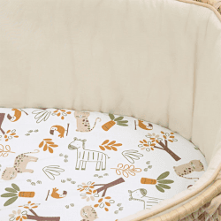 Image showing the Savannah Palm Moses Basket & Folding Stand Bundle, Sandshell product.